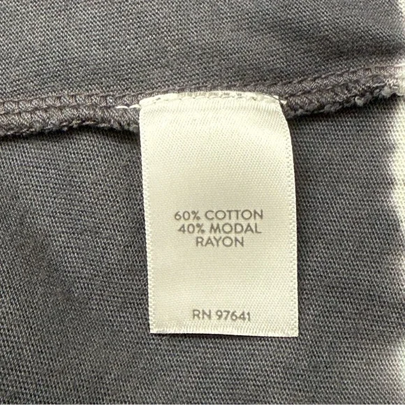 J. Jill Fit Tie Dye Knit Stripe Pattern Shirt Dress Dark Gray and White Colorway - Picture 6 of 9